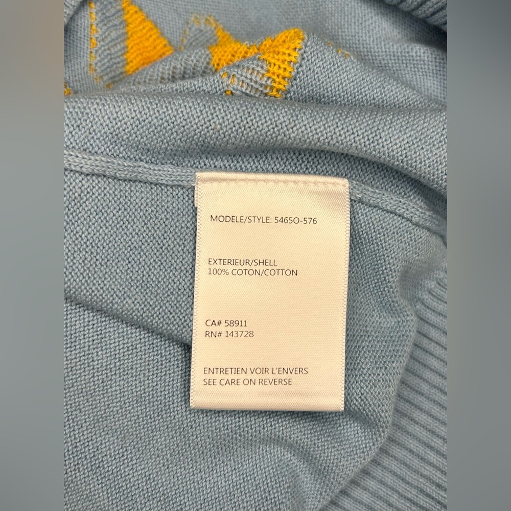 Tribal Jeans Sz S Tide Blue Crew Neck Sunshine 3/4 Sleeve Sweater NWT $108 - Picture 9 of 10